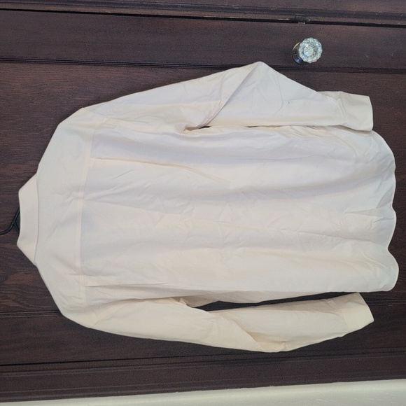 Pronto Uomo Yellow Cream Non Iron Slim Fit Long Sleeve Button Down Shirt Size 17 - Picture 5 of 6